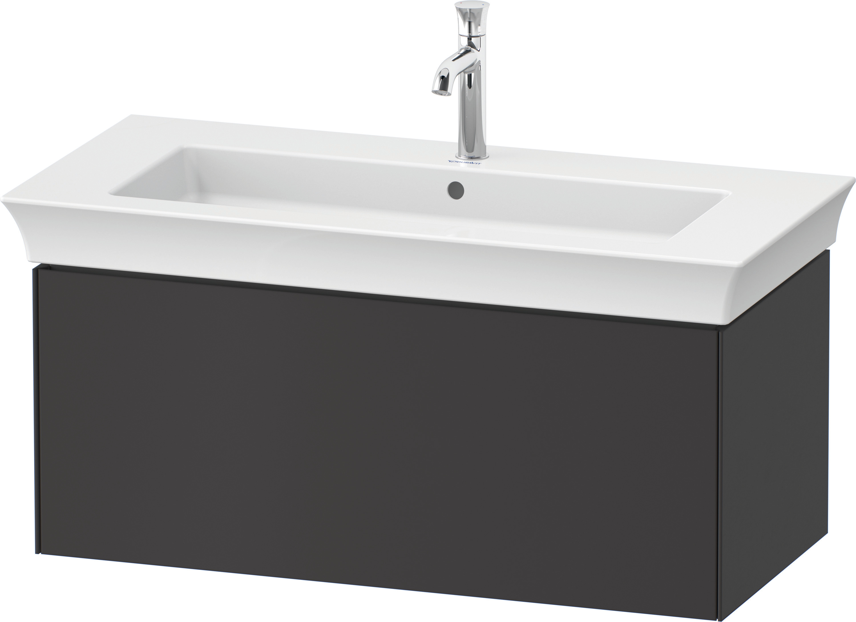 Duravit WTU White Tulip wandh.,1 Auszug 410x984x458mm, Graphit Seidenmatt