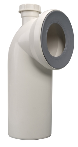 airfit WC-Anschlussbogen 90 Grad, weiß mit Schlauchanschluss