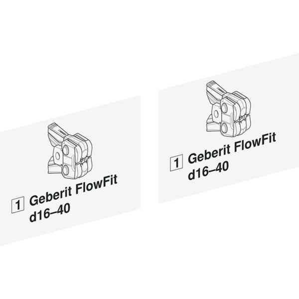 Geberit Set Aufkleber für Geberit FlowFit Pressbacke (1) 2 Stk