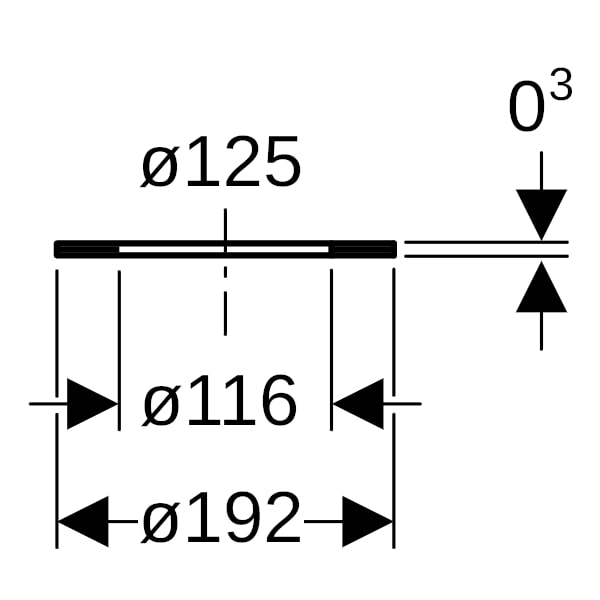 Geberit PE Flanschdichtung di116x3