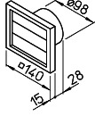 Helios VK 100 B Verschlußklappe selbstt., Kunstst.braun