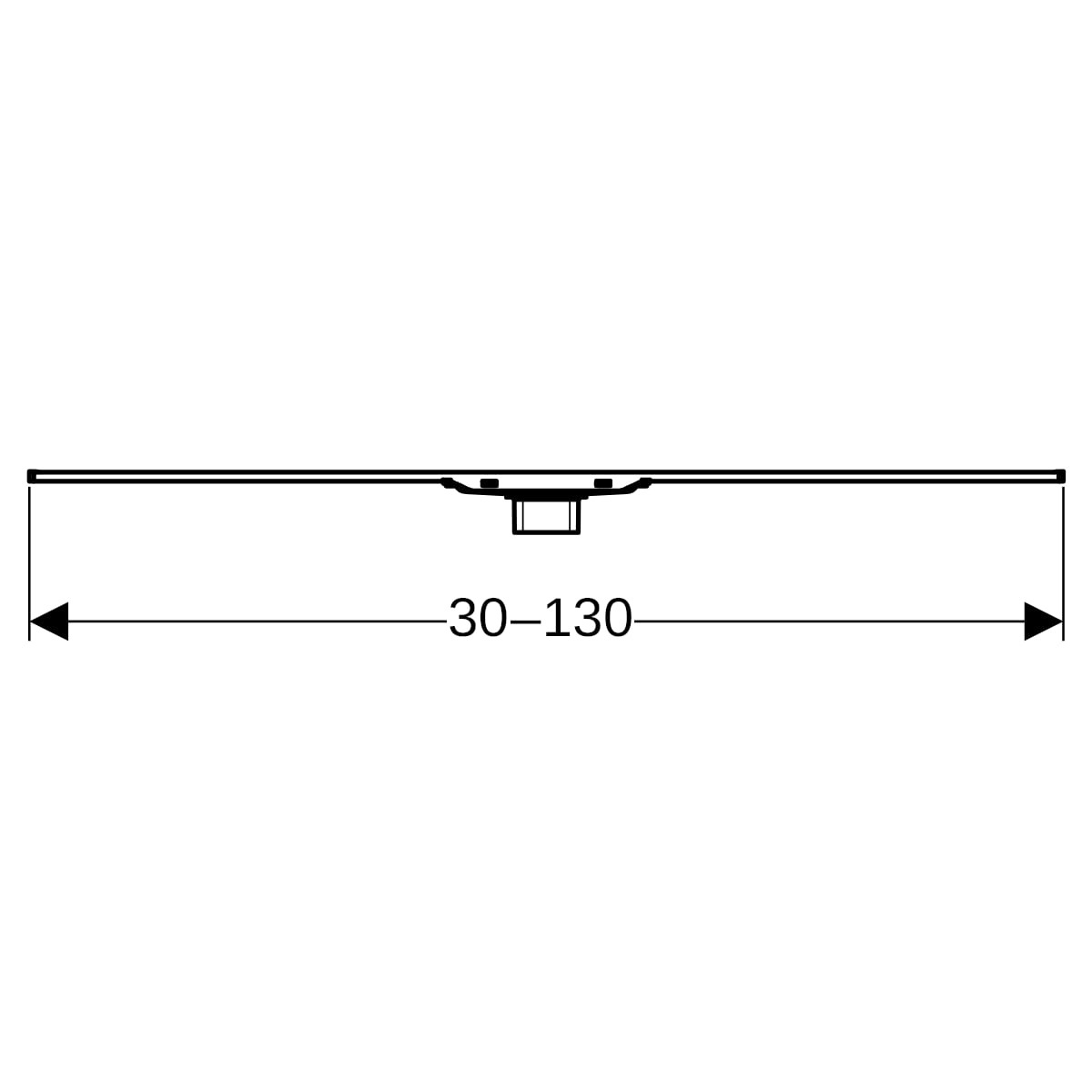 Geberit CleanLine20 Duschrinne L:30-130 cm edst. poliert / edst. gebürstet