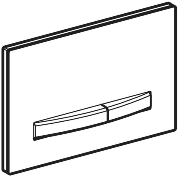 Geberit Sigma50 BetPl., eckig, 2-Mengen-Sp. chrom glänzend/schw. glzd/chr gebü., Etc