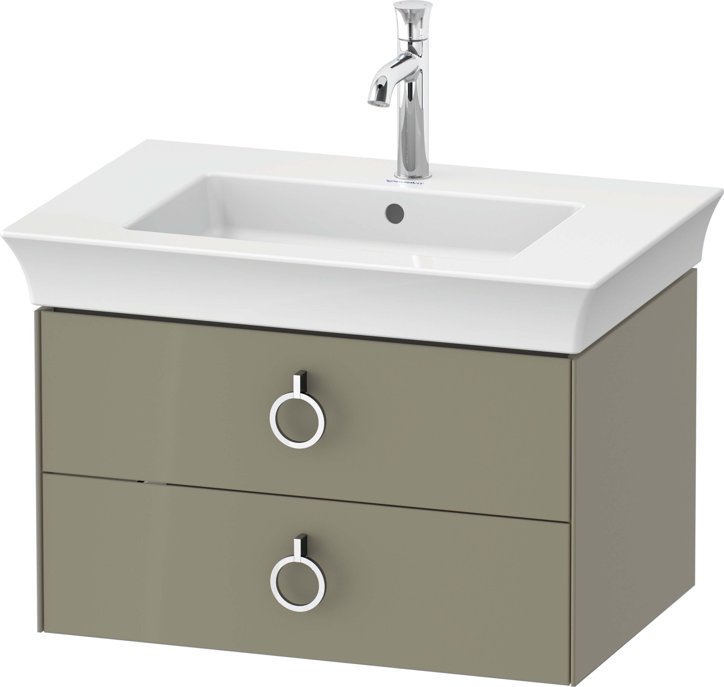 Duravit WTU wandh. White Tulip,2 Schk.,mit Griff,410x684x458,Steingrau Hochglanz