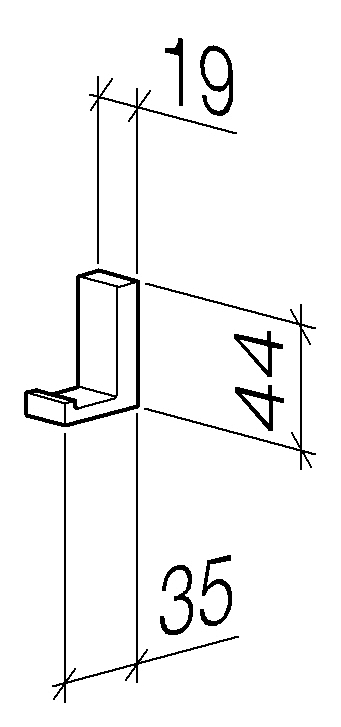 DO Haken SERIENSPEZIFISCH 83251780 Dark Platinum gebürstet