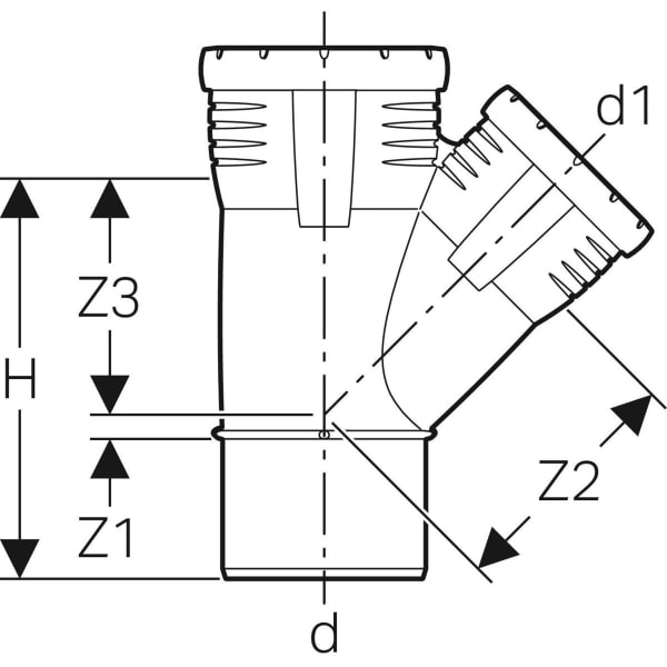 Geberit Silent-Pro Abzweig 45Gr d75/75