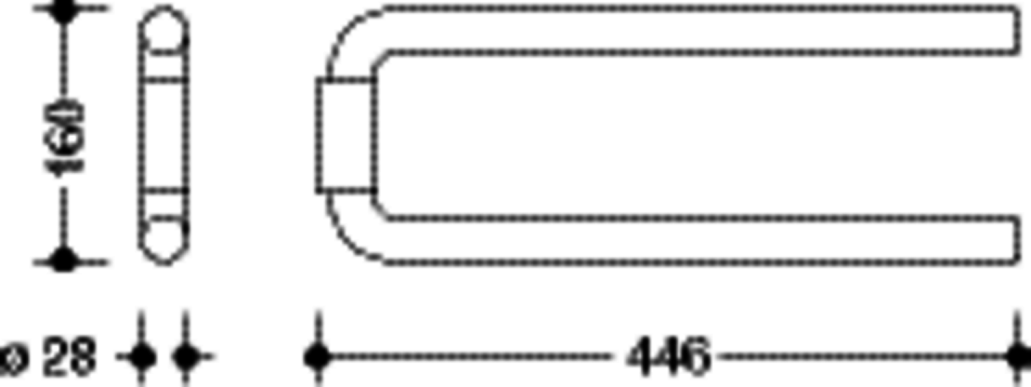 HEWI Handtuchhalter Ser 477, zweiarmig lichtgrau