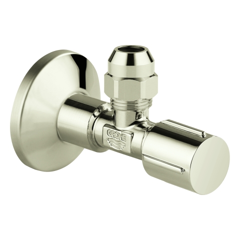 GROHE Eckventil 22037 1/2x3/8'' Rosette Metallgriff nickel GROHE Eckventil 22037 1/2x3/8'' Rosette Metallgriff nickel