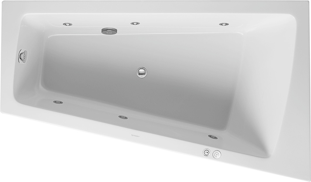 Duravit Whirlwanne Paiova 1700x1000mm, weiß Ecke rechts, mit Acrylvkl. Jet-System