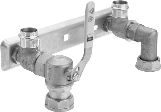 Viega Montageeinheit mit TAE G2343T in R1 x Rp1 x 28mm Stahl