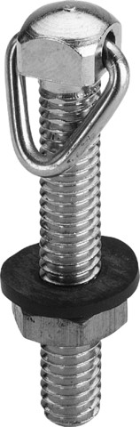 Viega Kettenhalter 9918 in M6 x 35mm Messing matt-vernickelt