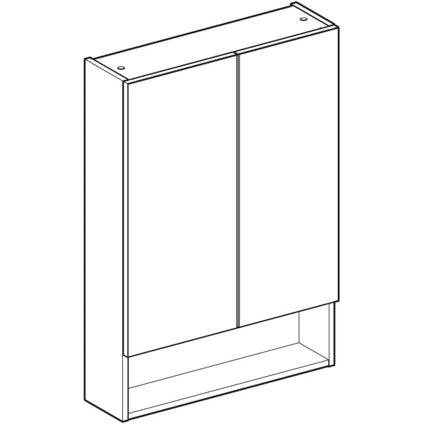Geberit Renova Plan Spiegelschrank, 2 Türen 60x85x17,5 cm, lava