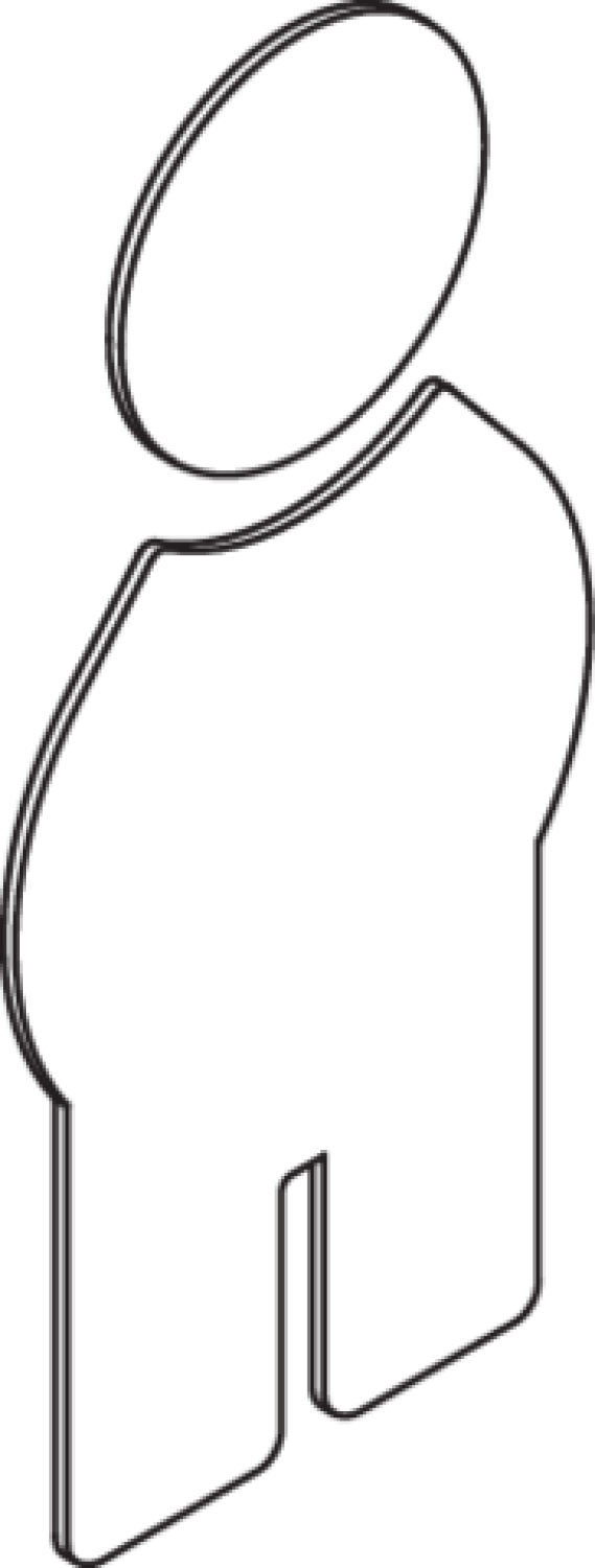 HEWI Symbol Mann Ser 801, selbstklebend tiefschwarz