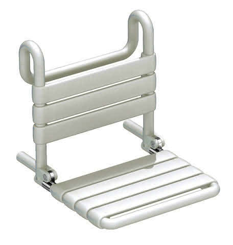 HEWI Einhängesitz, klappbar, B:450 mm, H:473 mm, T:504 mm signalweiß