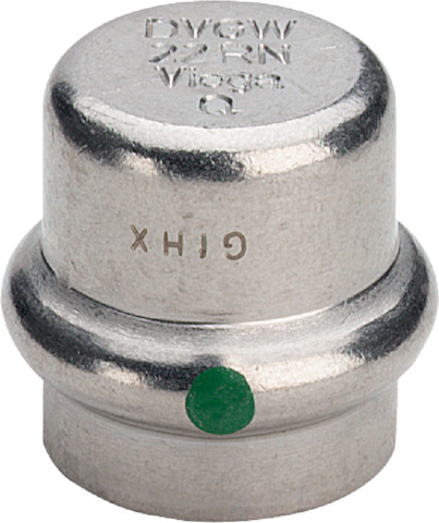 Viega Verschlusskappe mit SC Sanpress Inox 2356 in 15mm Edelstahl Viega Verschlusskappe mit SC Sanpress Inox 2356 in 15mm Edelstahl