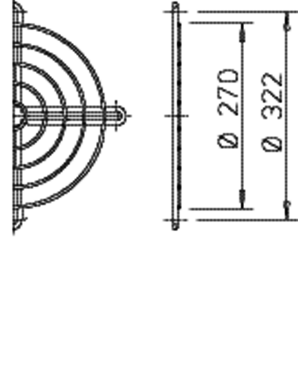 Helios SG 280 Schutzgitter zu Rohrflansch