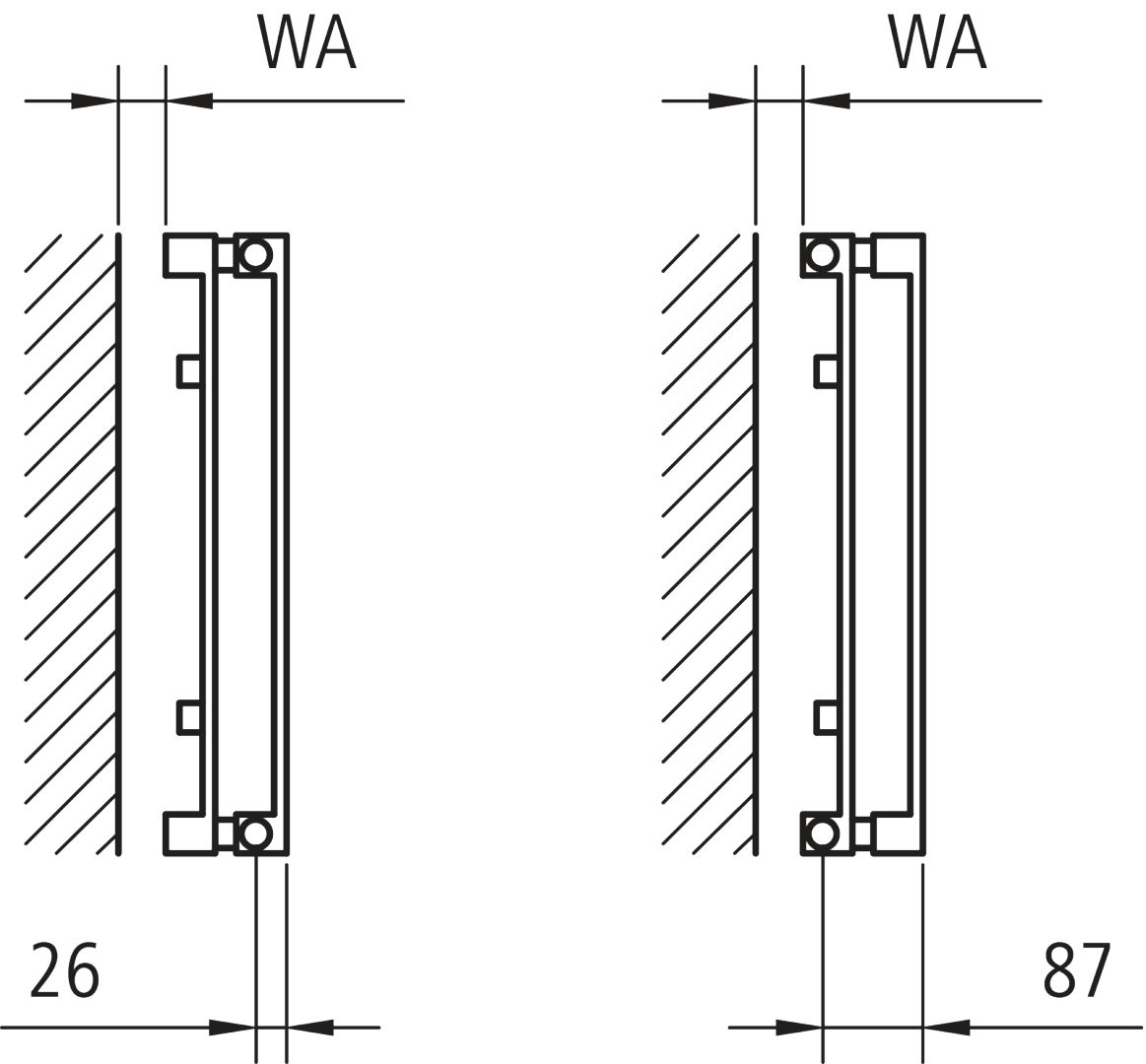 Kermi Heizwand HVN Typ22 BH2200x122x1050 QN4767, RAL9016, 6 bar, ANB12