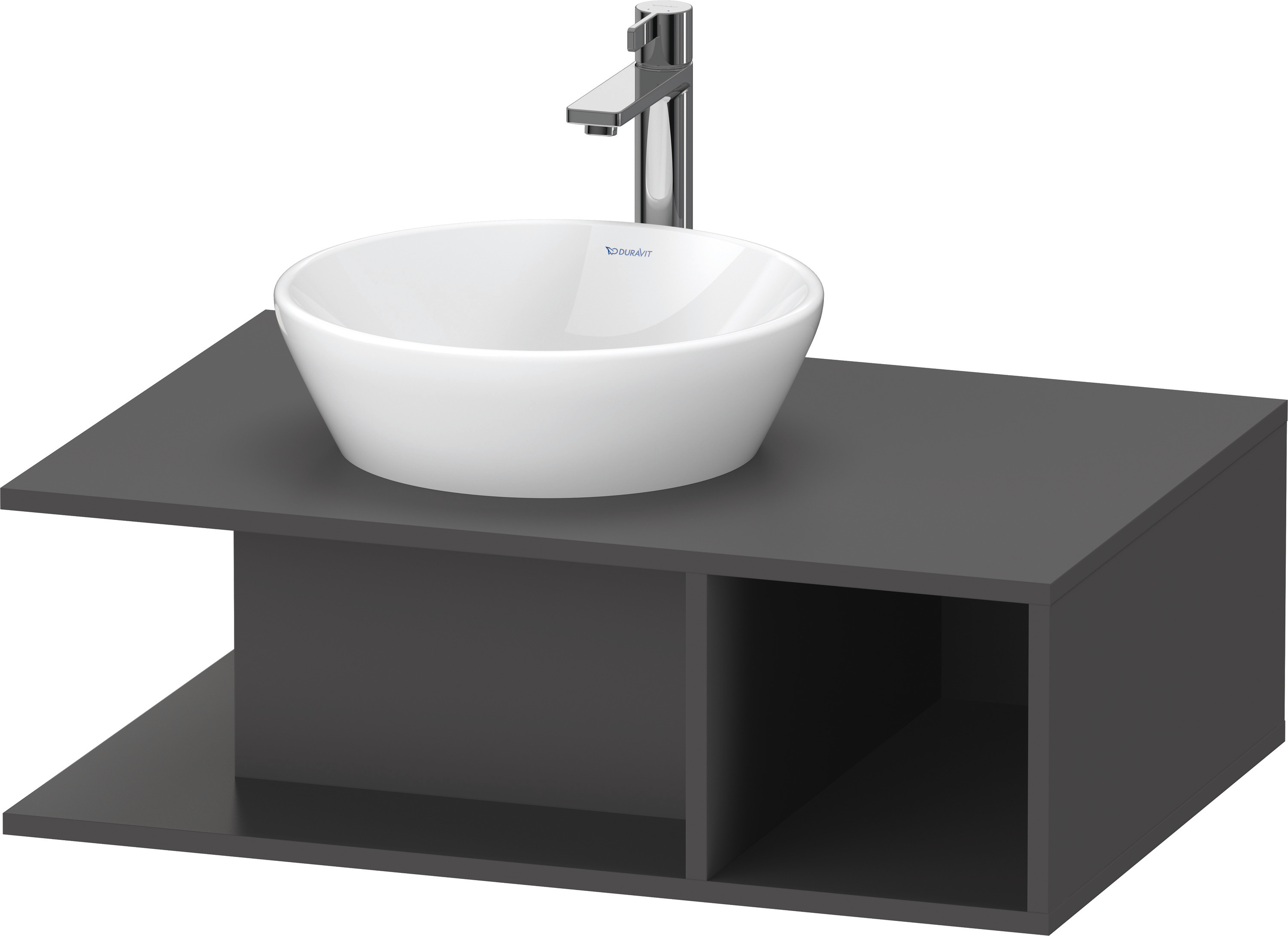 Duravit D-Neo WTU wandh.,1 offenes Fach r., 260x800x550mm, Graphit Matt