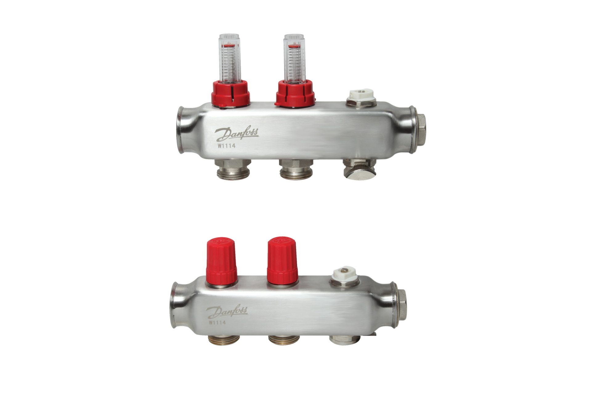 Danfoss FBH-Verteiler SSM-2F 2 Kreise, mit Durchflussanzeige