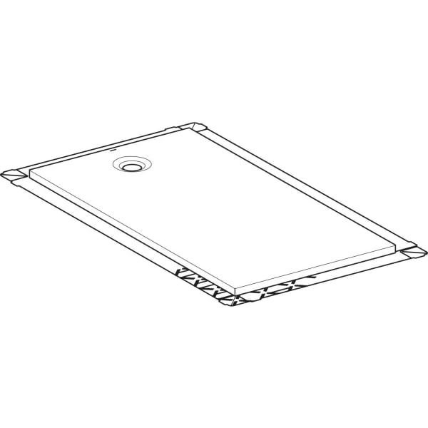 Geberit Olona Duschwanne 170 x 80 cm rechteckig, mit Dichtvlies, weiß matt