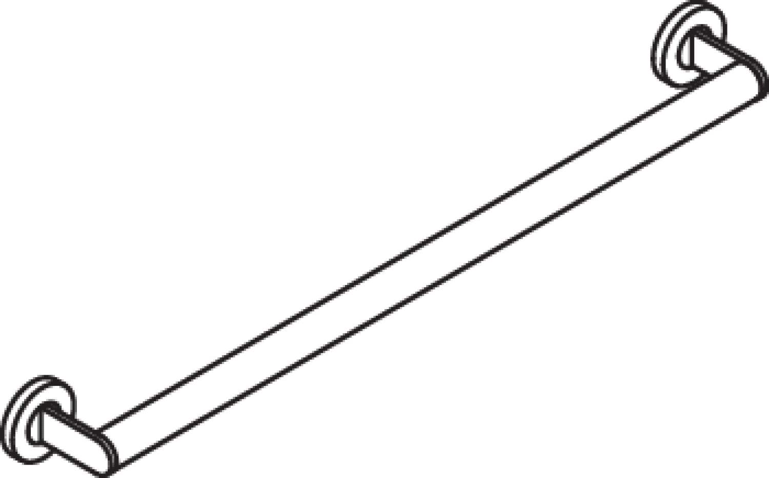 HEWI Haltegriff, d:32, L:700mm, schliff
