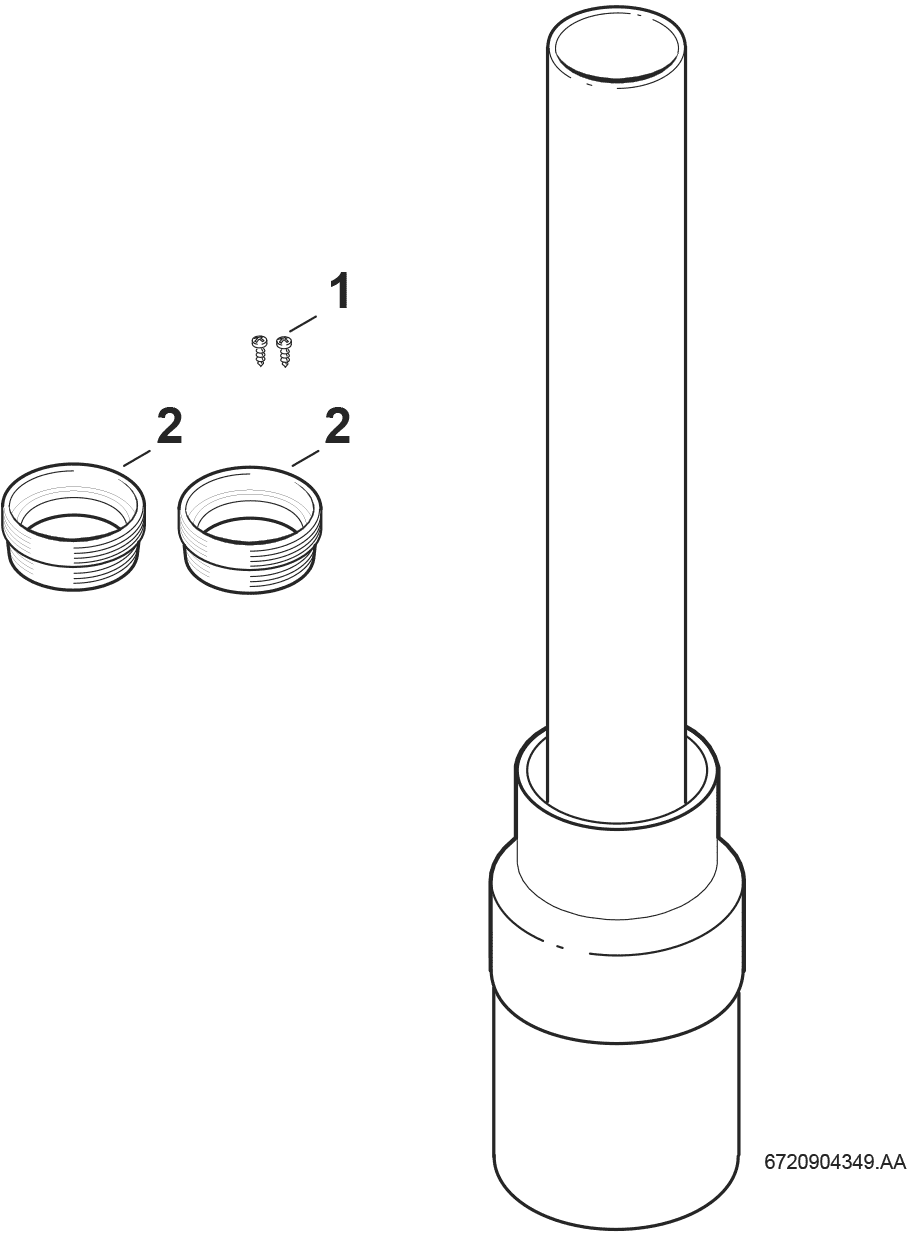 BOSCH Abgaszubehör AZ 260 Adapter von d:80/110mm auf d:60/90mm