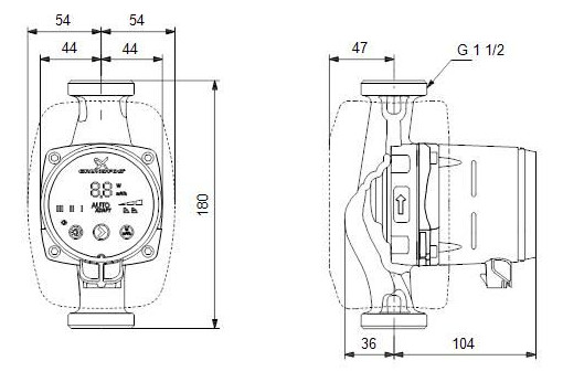 Grundfos Hocheffizienz Umwälzpumpe ALPHA2 25-40 180