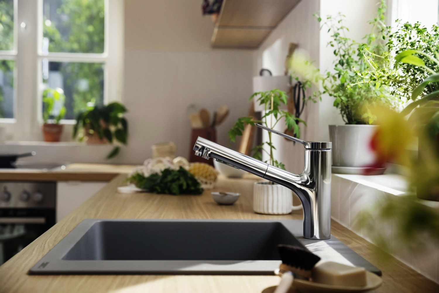 Hansgrohe Spültischmischer 150 Zesis M33 Eco Ausziehbrause 2jet chrom