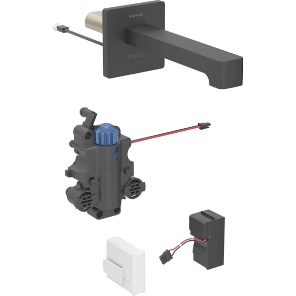 Geberit Brenta WT-Arm.,Wandmontage, Netzbetr. f. UP-Funkt.Box Therm.Misch.,L:22cm, swm
