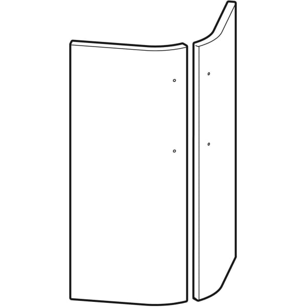 Geberit Set Türen für Eck-Unterschrank Renova Compact, hellgrau Geberit Set Türen für Eck-Unterschrank Renova Compact, hellgrau
