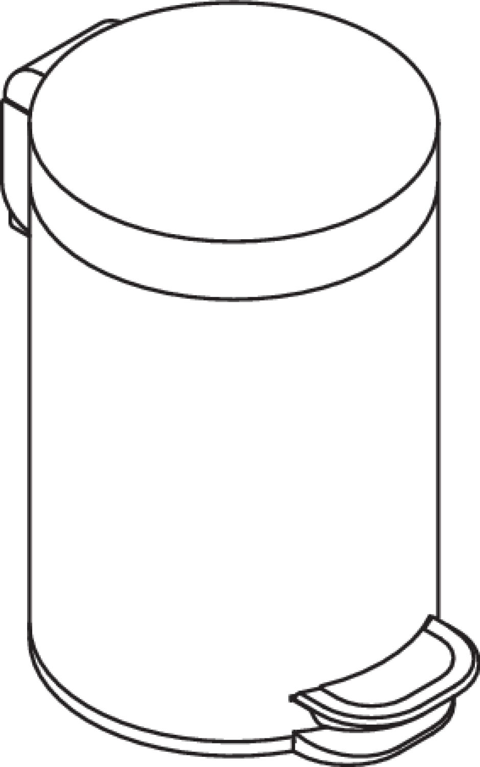 HEWI Abfallbehälter, 3 l, Soft Close Edelstahl, matt schwarz beschichtet