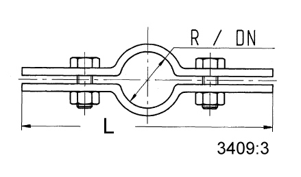 KSB Trag- und Montageschellen R 1 1/4" / DN 32 mit F = 11,8 kN