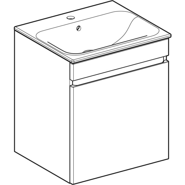 Geberit Renova Plan Set MWT m. US, 1 Schubl. 55x62,2x48cm, lava
