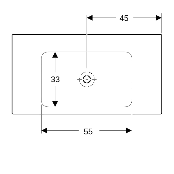 Geberit ONE Möbelwaschtisch 90x48 cm o.Hl., o.Ül., weiß, KeraTect