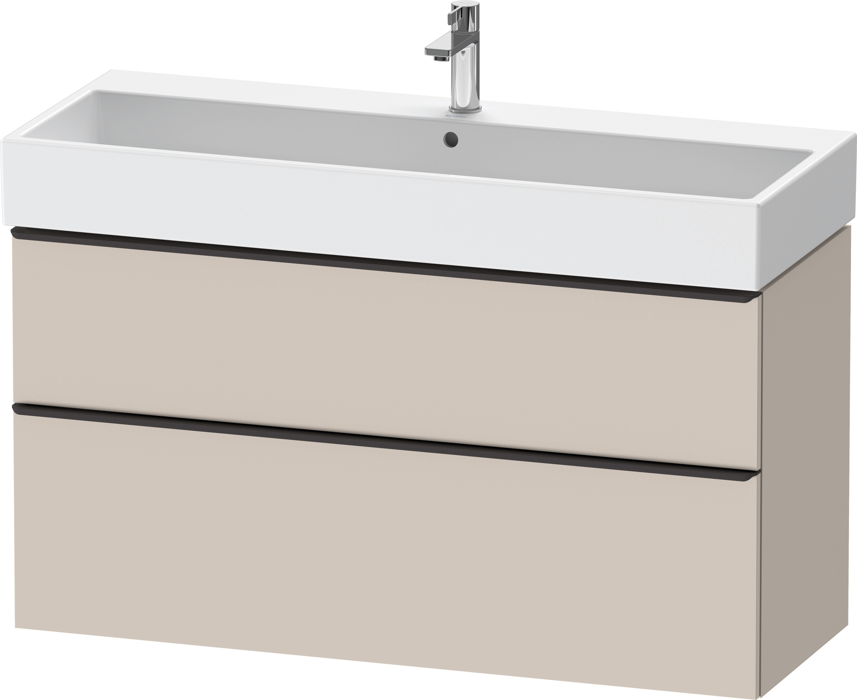 Duravit D-Neo WTU,Ausz:1,Schubk:1,GR:Dia.Schw 1184x442x625mm,Wandh,Taupe Matt,Dekor