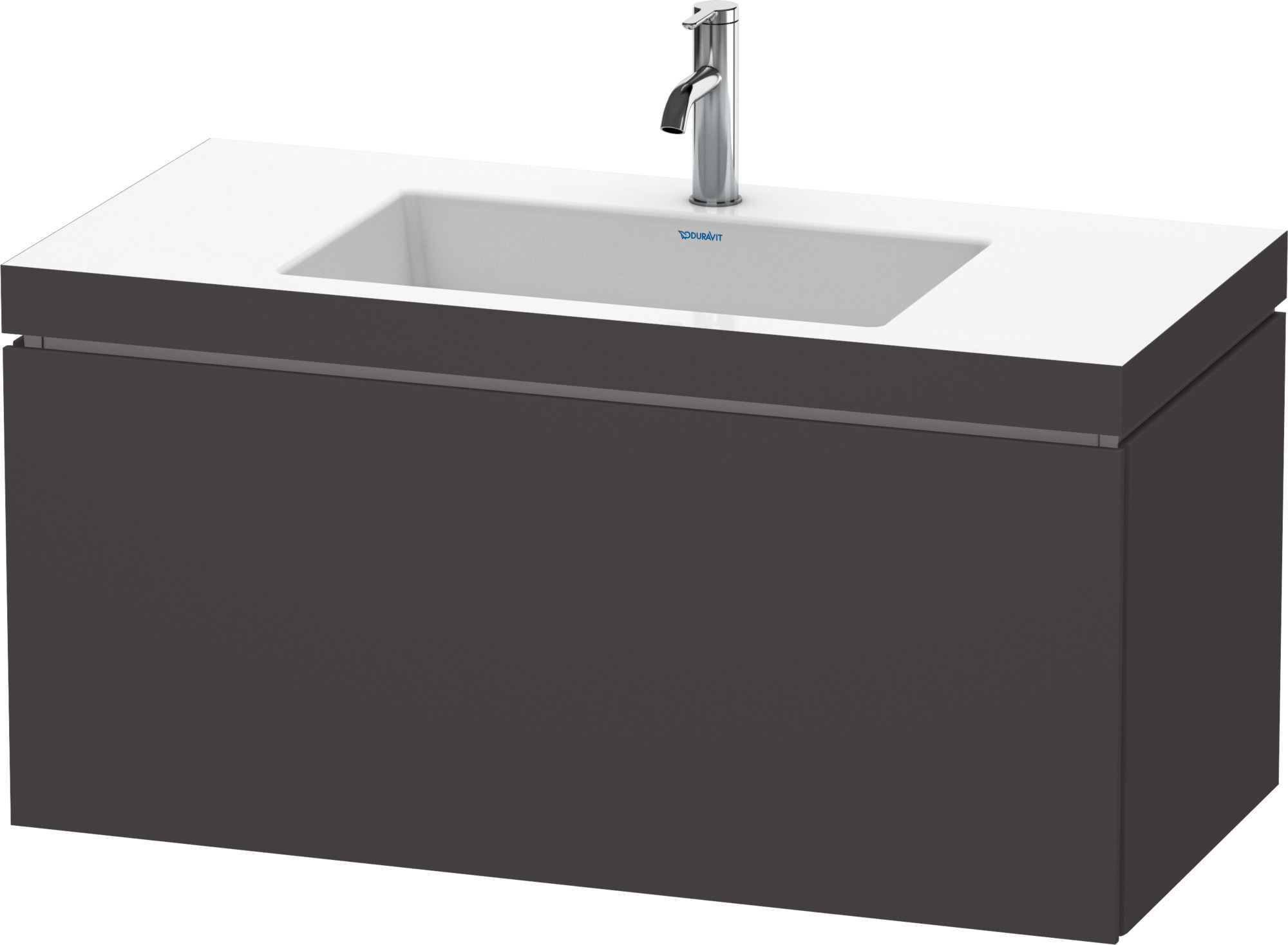 Duravit WTU L-Cube m. Vero Air 500x1000x480mm 1 HL, 1 Auszug, Graphit Supermatt