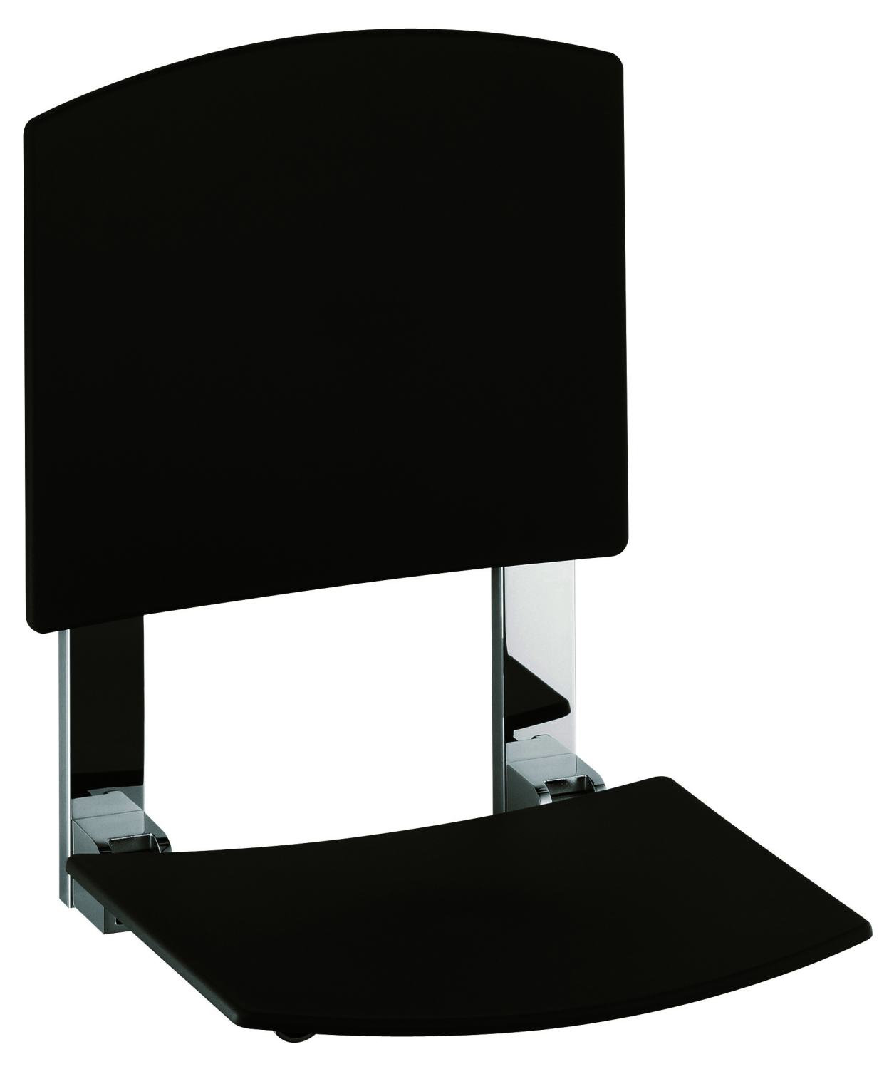 KEUCO Klappsitz Plan Care 34982, mit R-Lehne,W.-Mont., sil-elox/lichtgrau