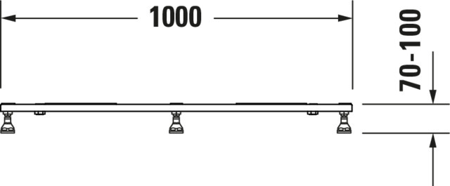 DU Fußgestell für Duschwanne Tempano 1000x800mm