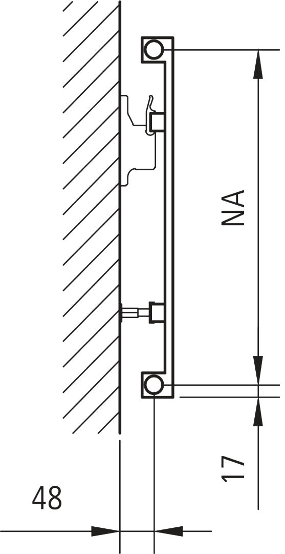Kermi Heizwand HVN Typ11 BH2200x61x420 QN1228, RAL9016, 6 bar, ANB12