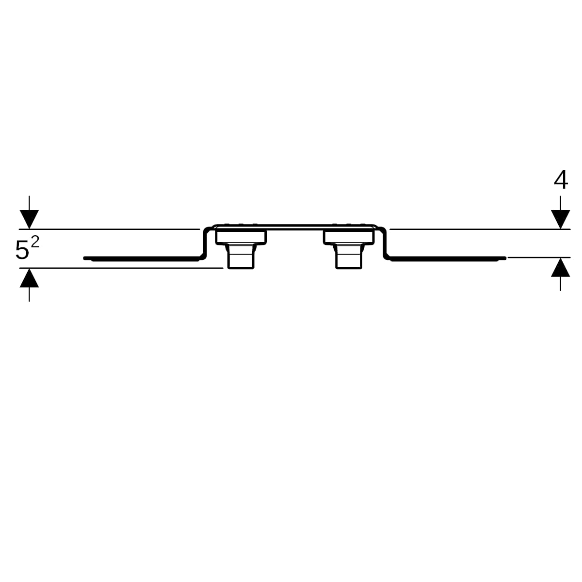 Geberit PushFit Anschlusswinkel 90Gr vormont. zweifach Rg d20-Rp1/2 mit AblRS