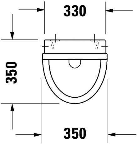 DU Urinal Starck 3, Zulauf von hinten absaugend, o.Deckel, o.Fliege, weiß