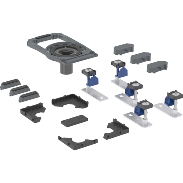 Geberit DW-Abl. mit 5 Füßen f. CleanFloor30 Duschfläsche integr., stockwerksdurchdr.