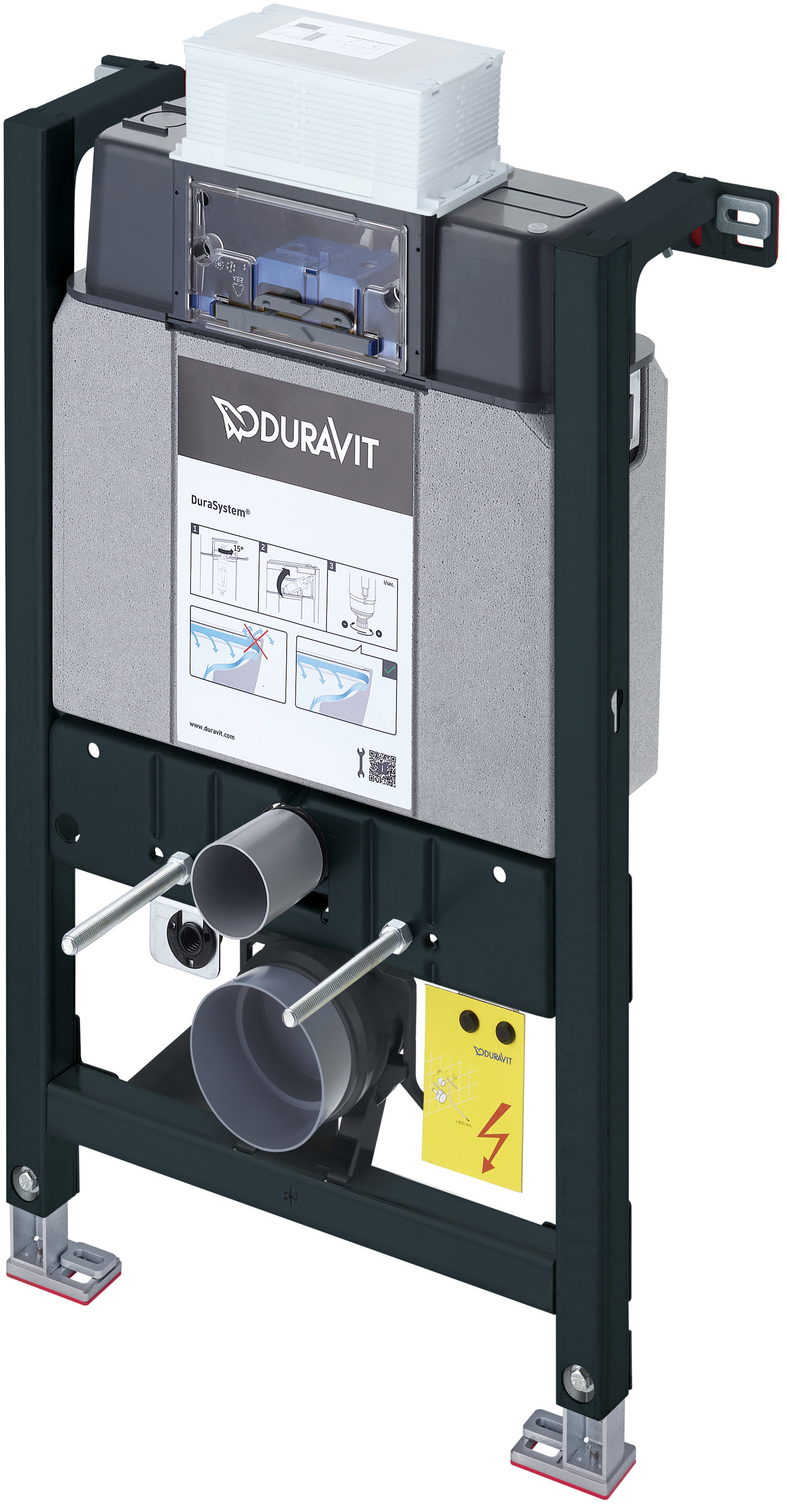 Duravit DuraSyst. für WWC,Standard,Trockenbau Höhe 840,Spülbed.mechanisch Vorne/Oben
