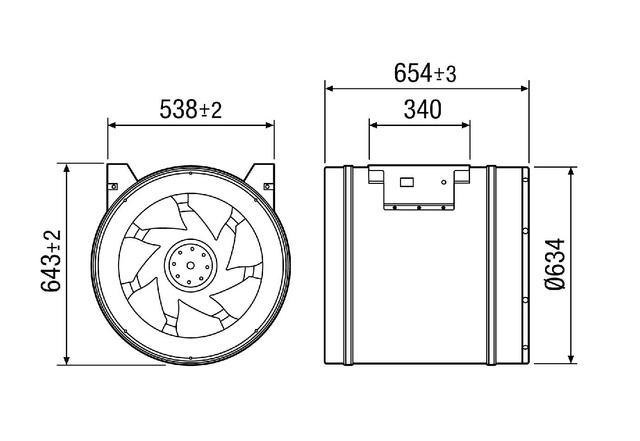 Maico Diagonal-Ventilator EDR 63 DN630