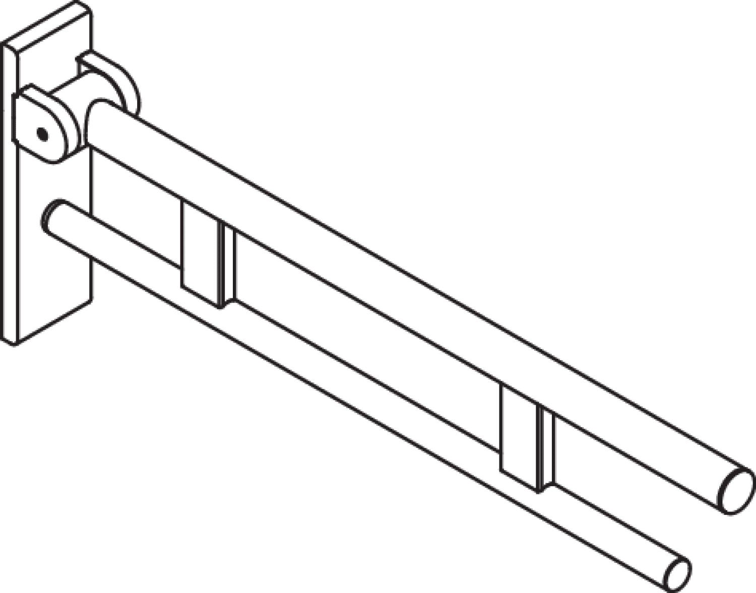 HEWI SK-Griff Duo (B), L:700, schliff