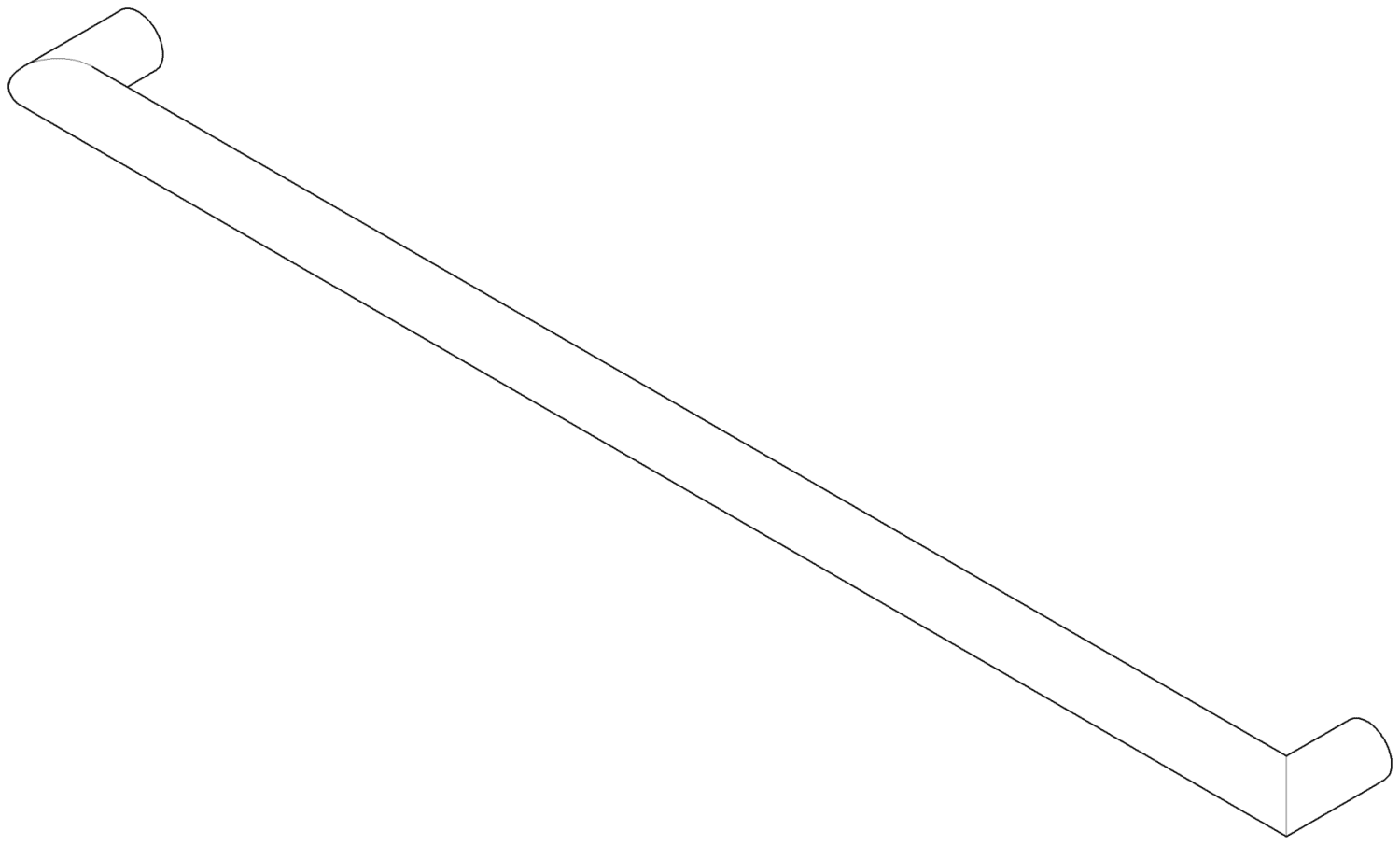 DO Halter für Badetuchhalter ERSATZTEILE 05282258800 468 x 40 x 18 mm Chrom