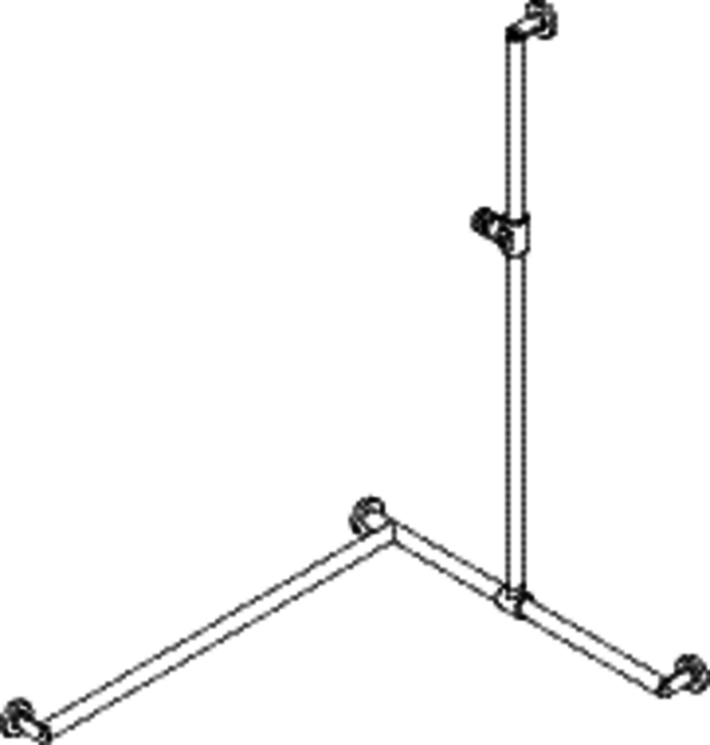 HEWI DUHA,d:32,li,A1:1250,W1:765,W2:965, plvb, Br.H.Kst. weiß tiefmatt