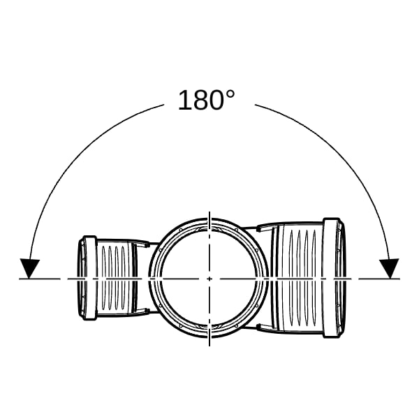 Geberit Silent-PP Bogenabzweigung 87,5Gr zweifach d90/90