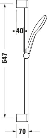 DU Brauseset 700m, Handbrause 1-Jet Rain, Brauseschlauch1600, Chrom