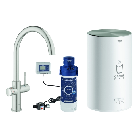 GROHE Armatur und Boiler GROHE Red Duo 30083_1 M-Size C-Auslauf supersteel GROHE Armatur und Boiler GROHE Red Duo 30083_1 M-Size C-Auslauf supersteel